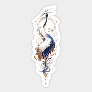 A crane spirit watercolor Sticker